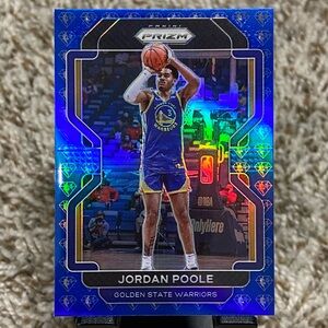 2021-22 JORDAN POOLE Prizm NBA 75th Anniversary Warriors Basketball Card #222